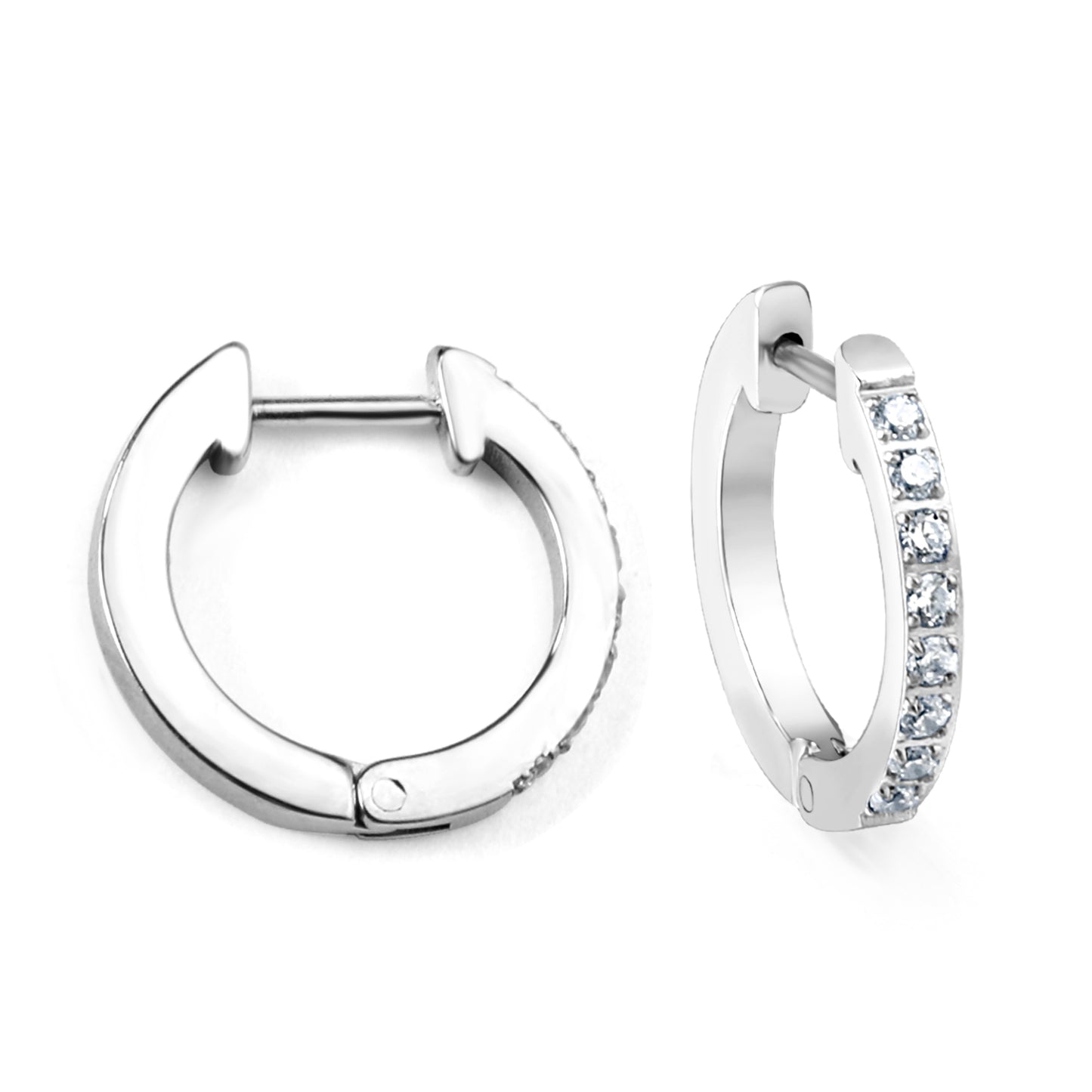 Dainty Silver Sparkly Hoops