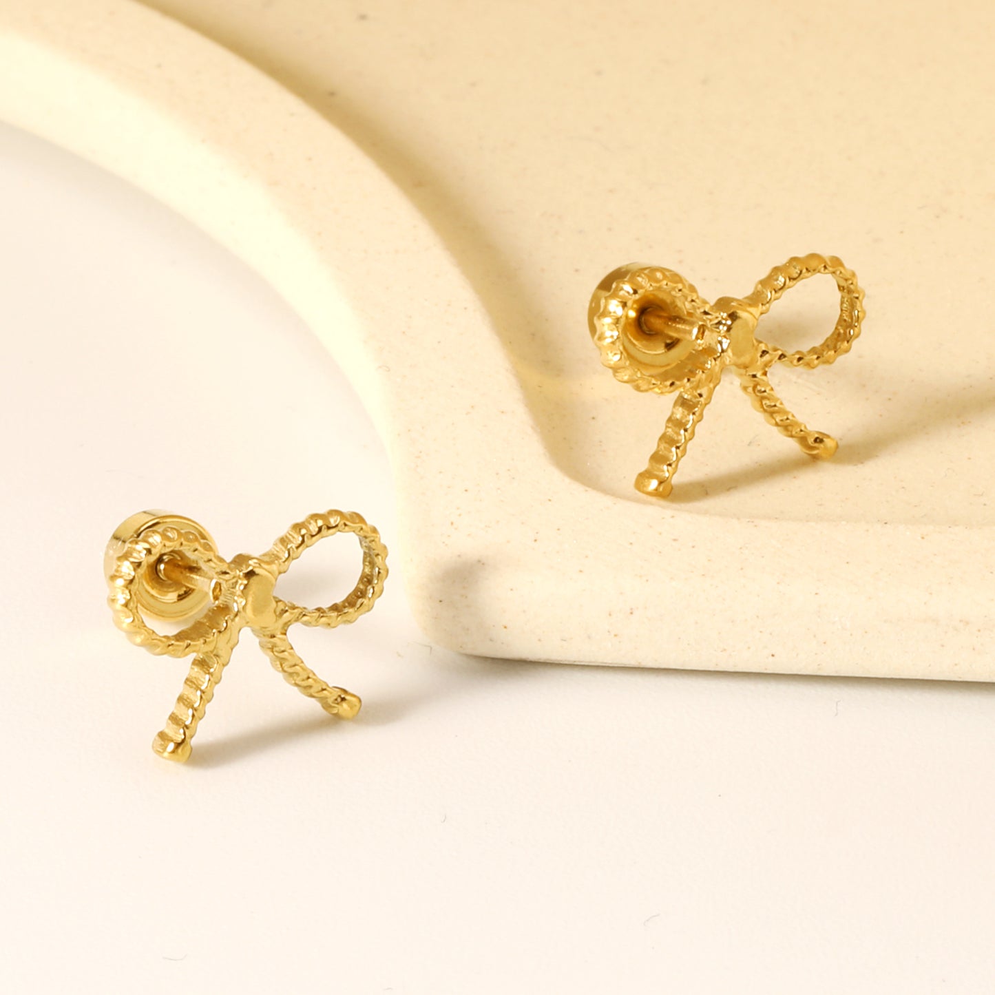 Twist Bow Stud Earrings