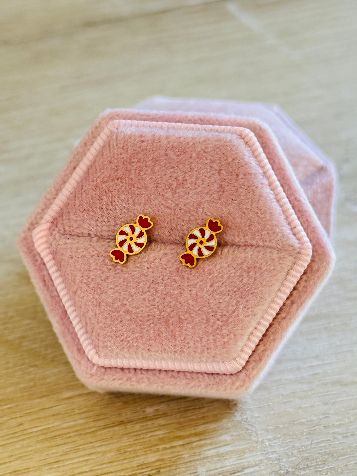 Peppermint Candy Stud Earrings