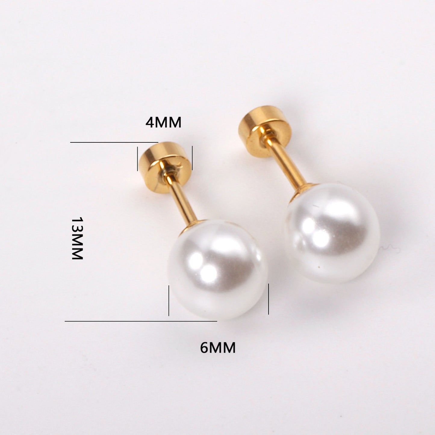 Faux Pearl studs