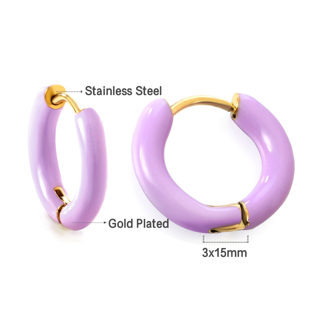 Purple enamel hoops