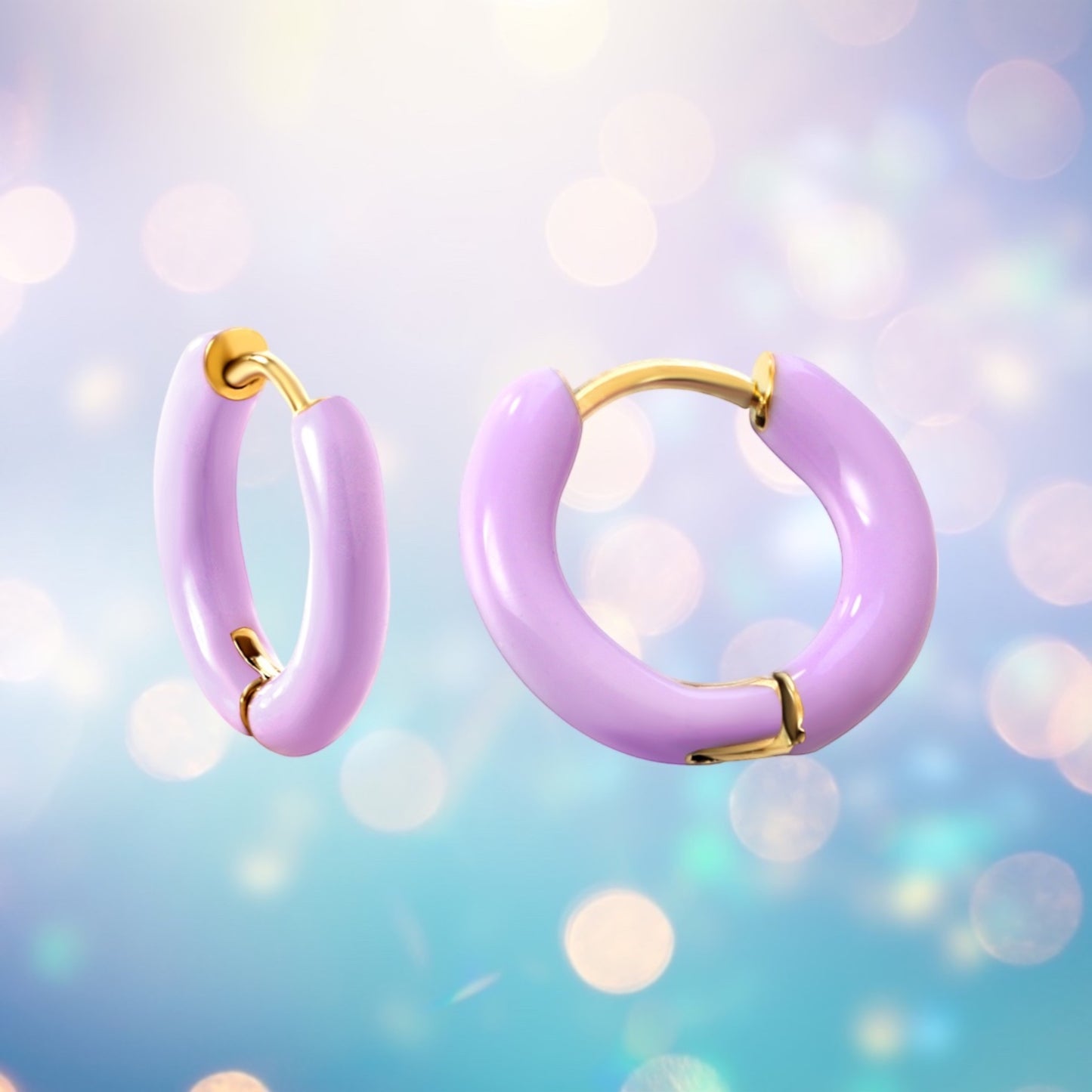 Purple enamel hoops