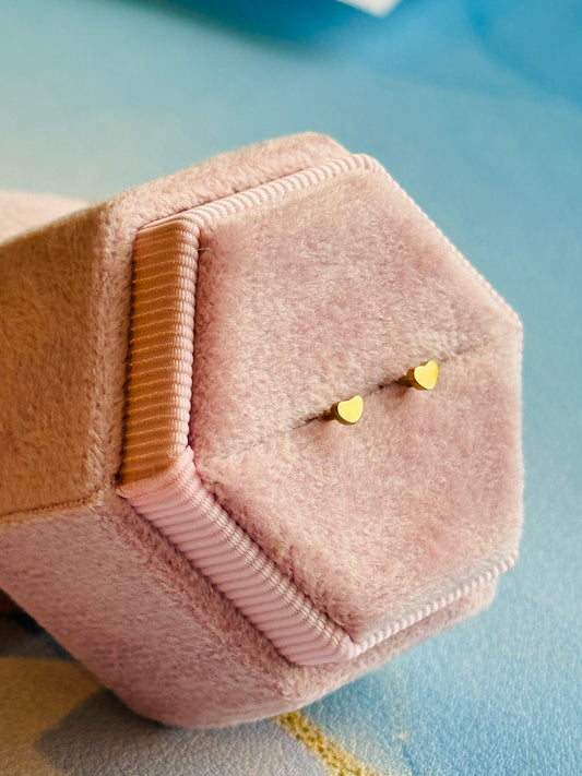 Dainty Heart Stud Earrings