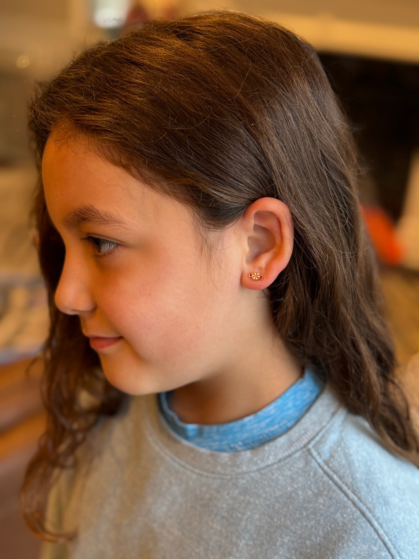 Peppermint Candy Stud Earrings