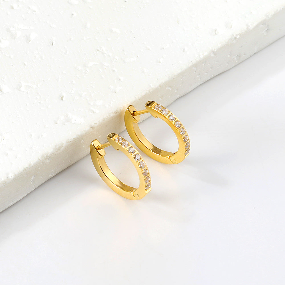 Dainty sparkly hoops