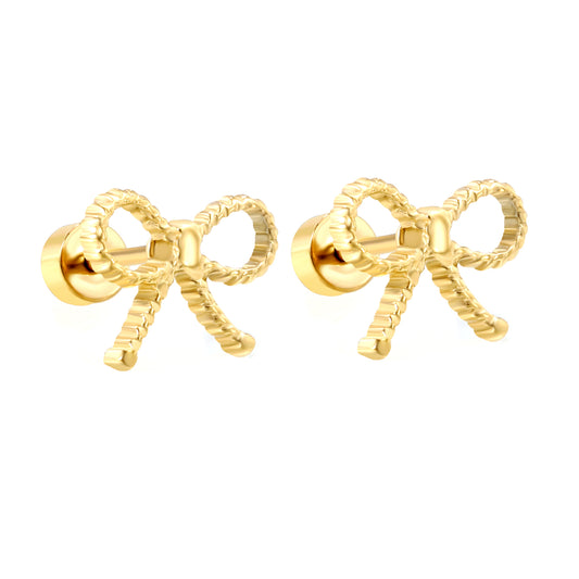 Twist Bow Stud Earrings
