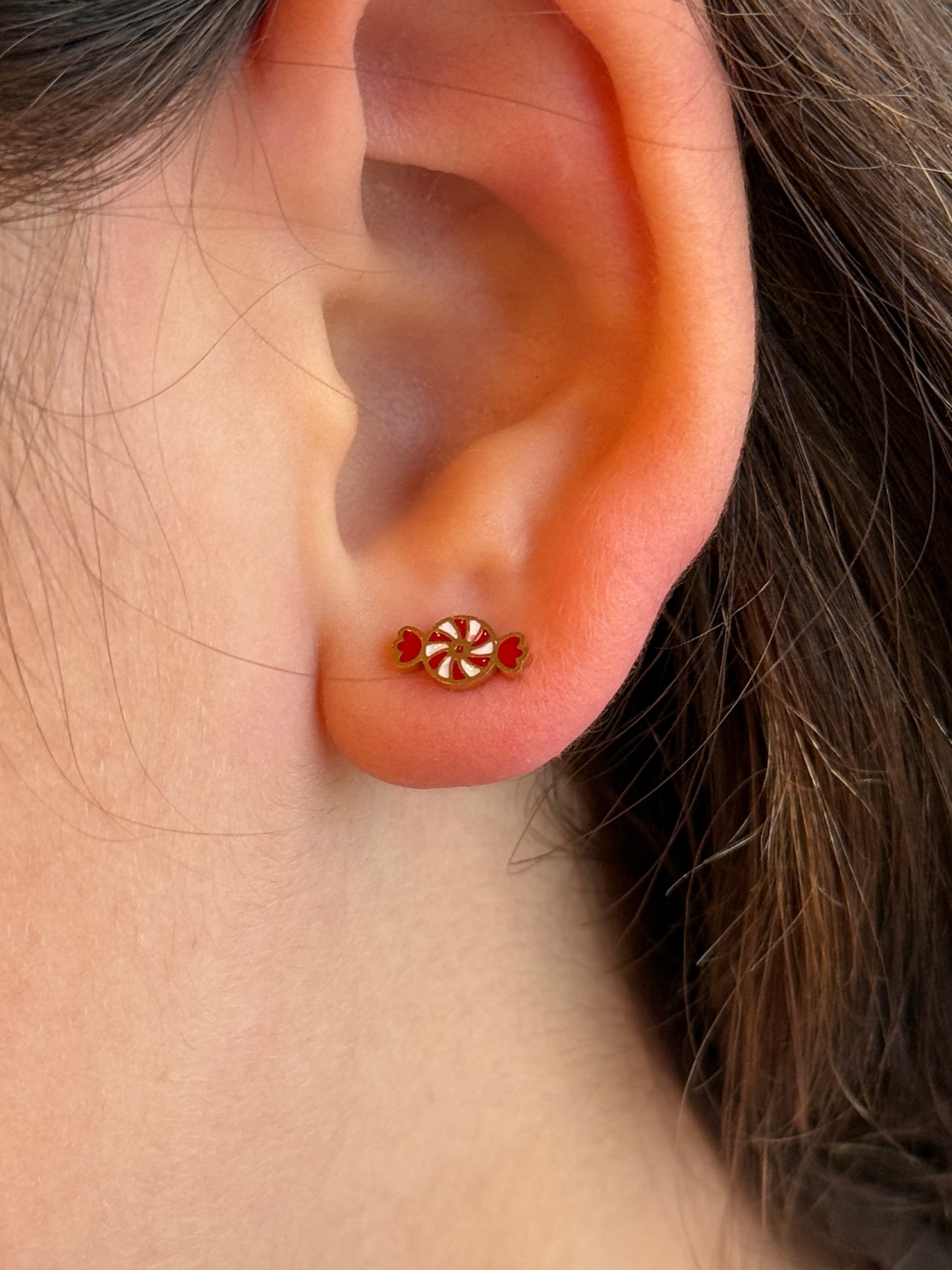 Peppermint Candy Stud Earrings