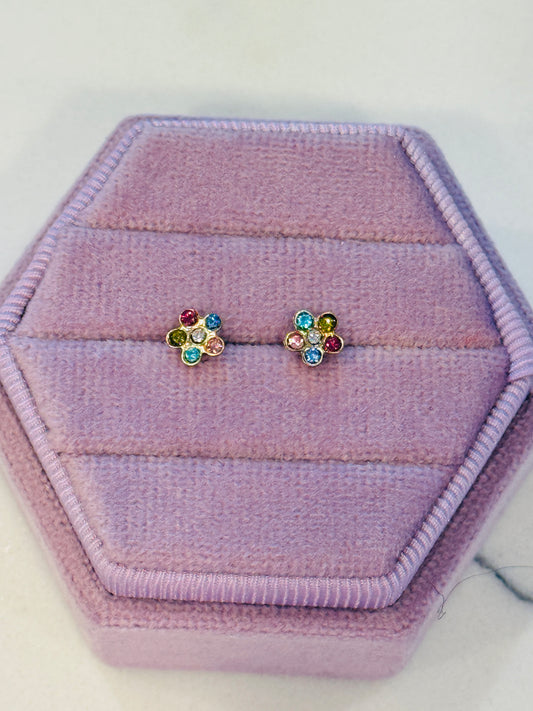 Colorful crystals studs