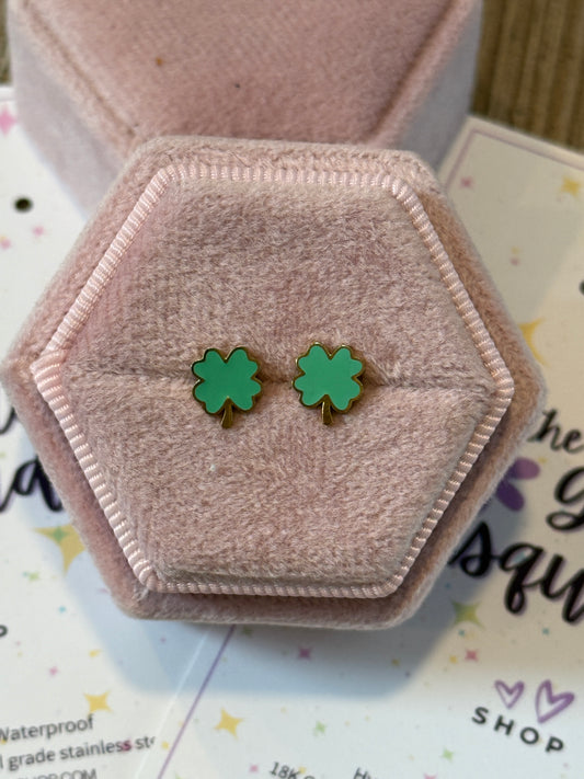 Shamrock studs