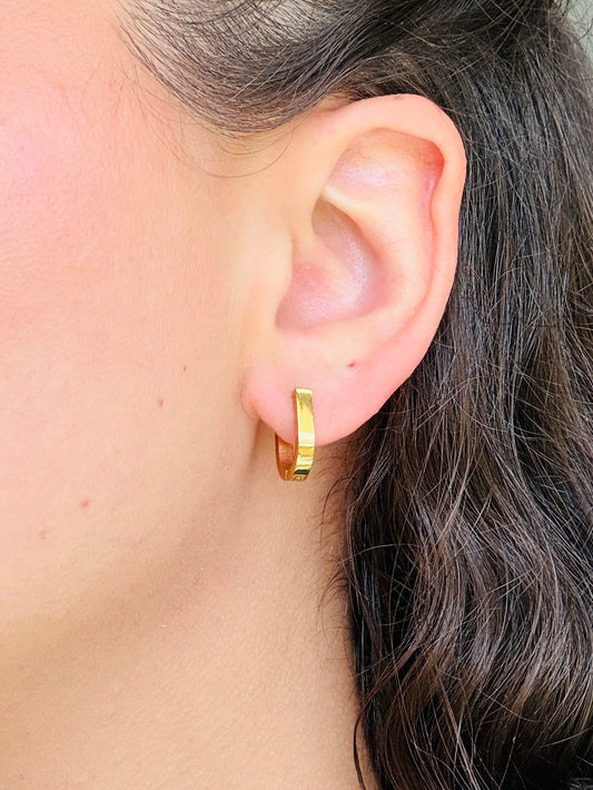 Gold U Shaped Hoops