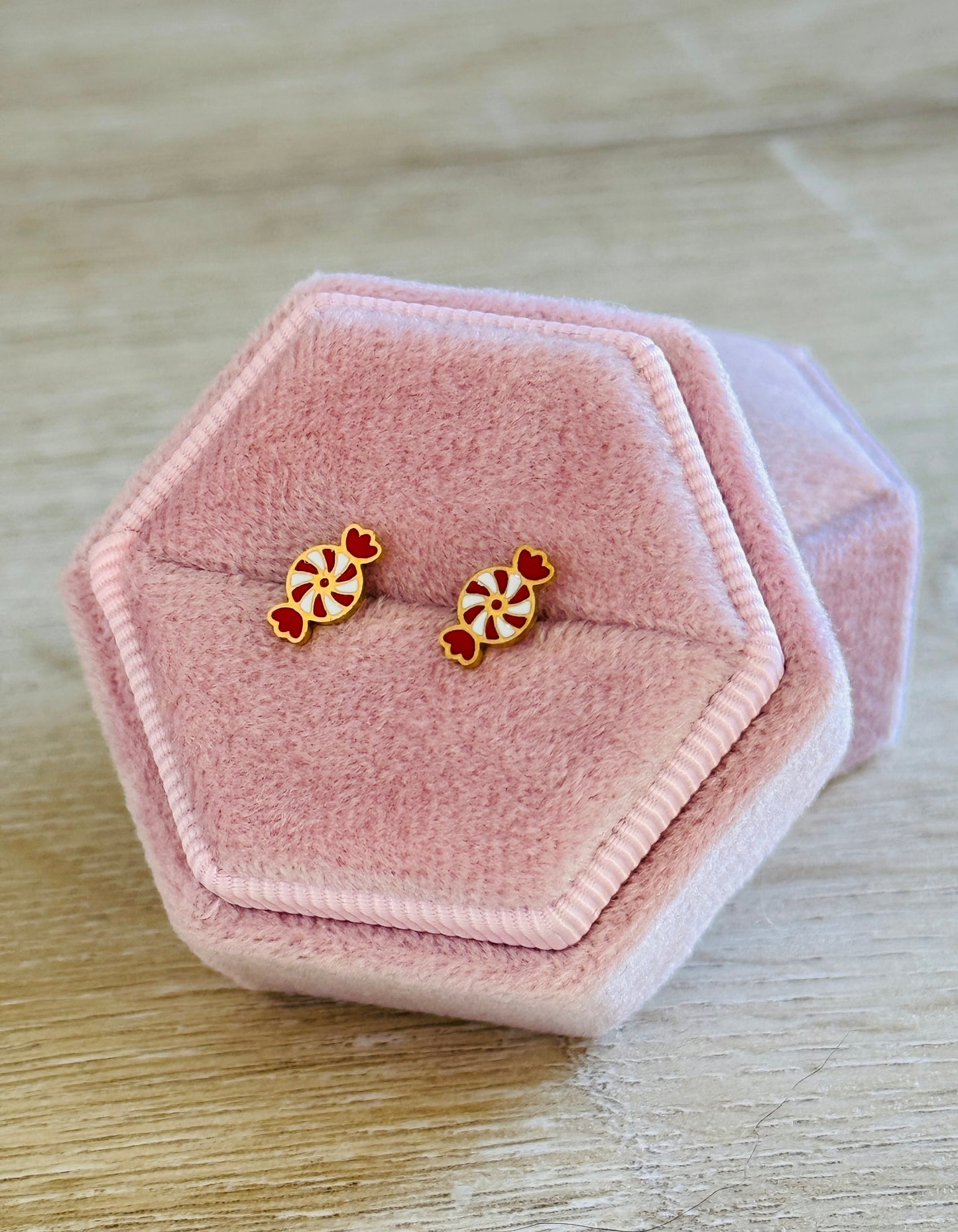 Peppermint Candy Stud Earrings