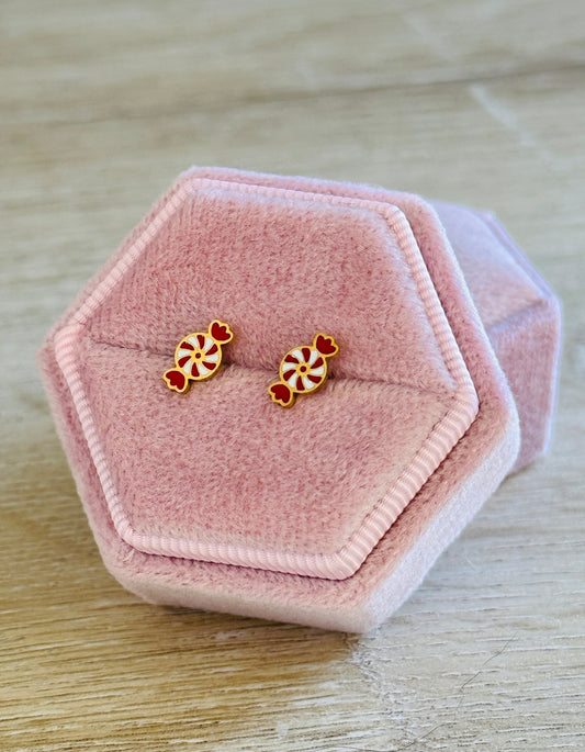 Peppermint Candy Stud Earrings