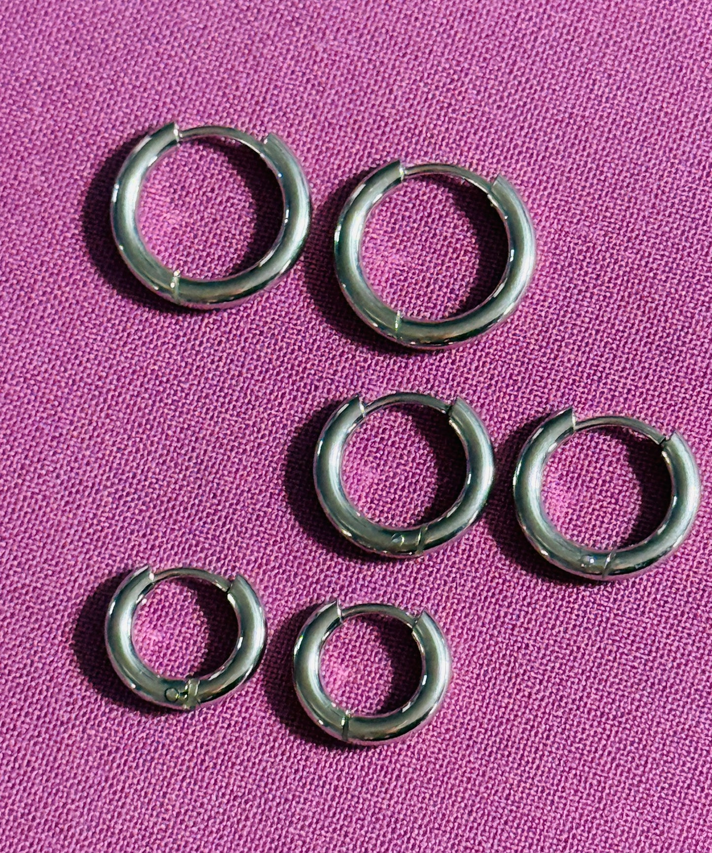Basic silver infinity hoops