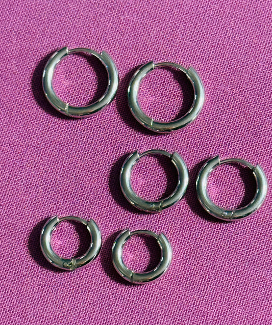 Basic silver infinity hoops