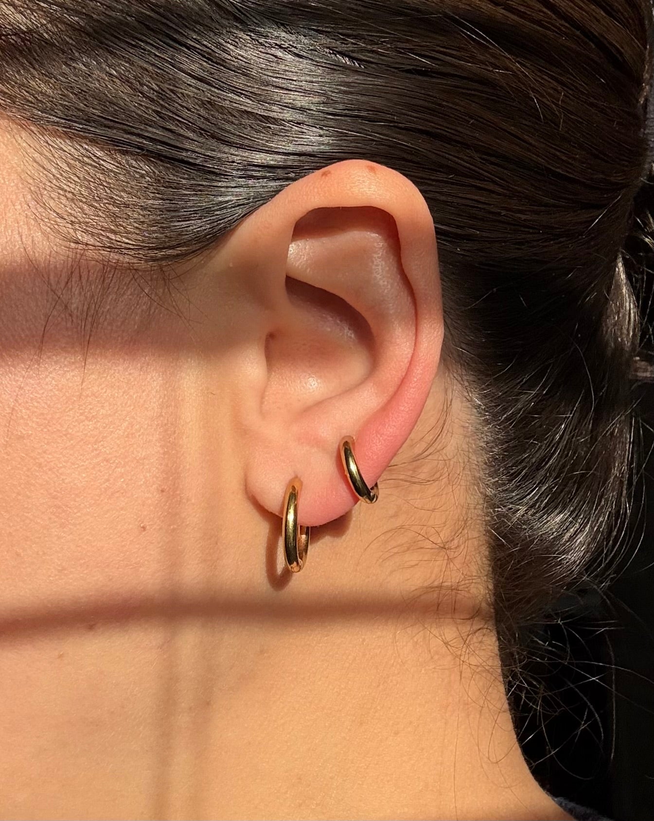 Basic Golden Infinity Hoop Earrings – 3 Sizes
