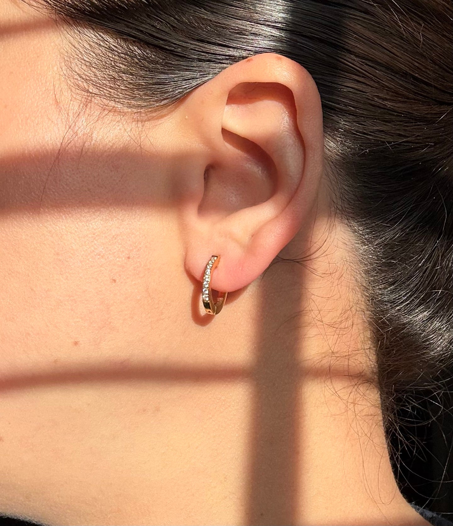 Dainty sparkly hoops