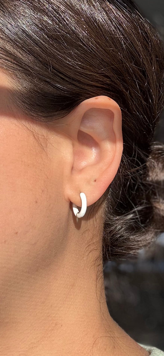 White Enamel Hoops