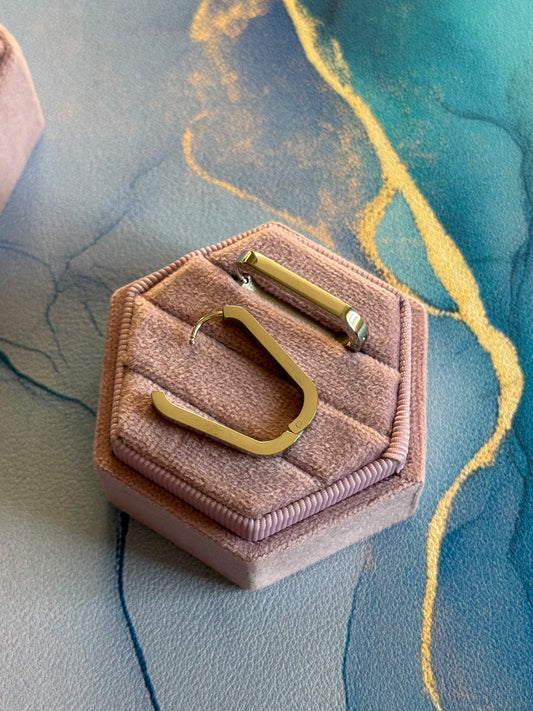 Basic Silver Oblong Hoops
