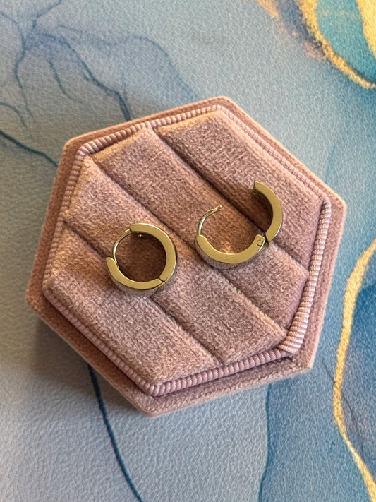 Super Chunky Silver Huggie Hoops