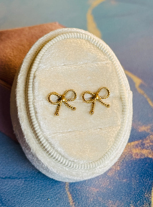 Twist Bow Stud Earrings