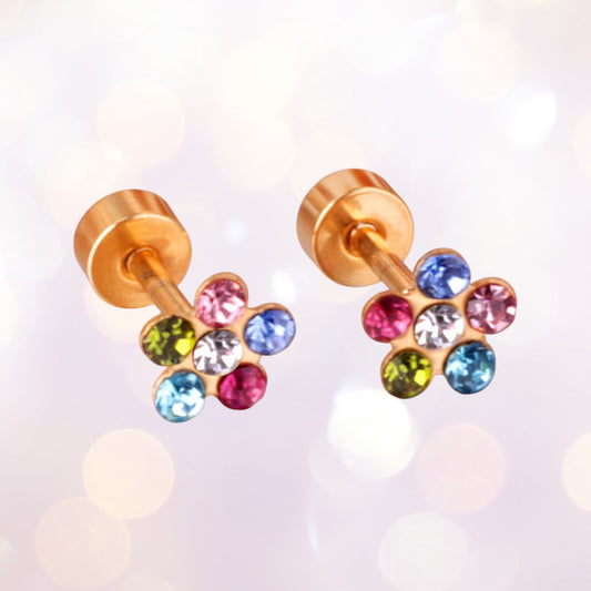 Colorful crystals studs