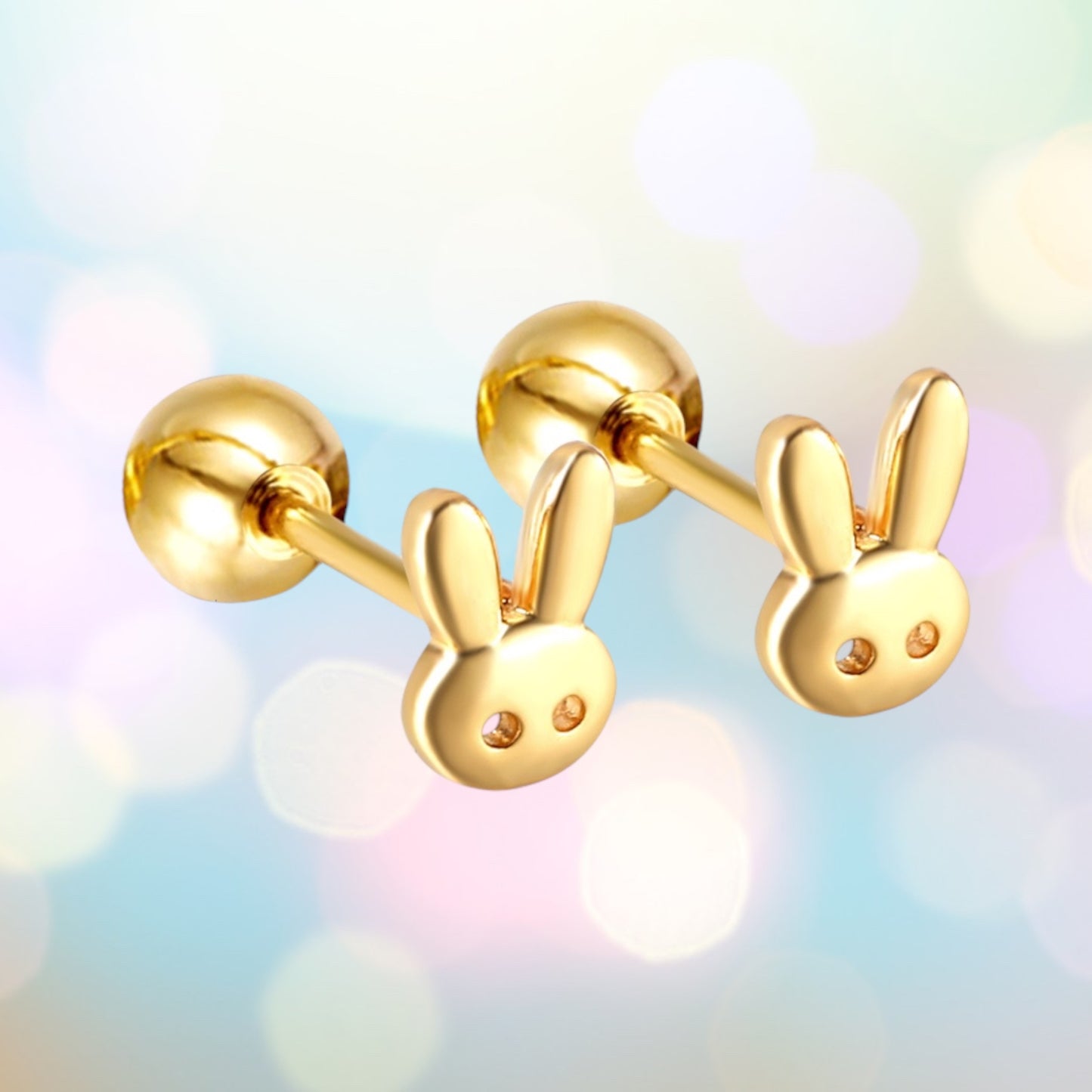 Tiny bunny studs