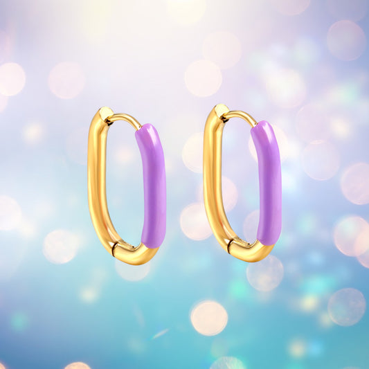 Purple oblong hoops