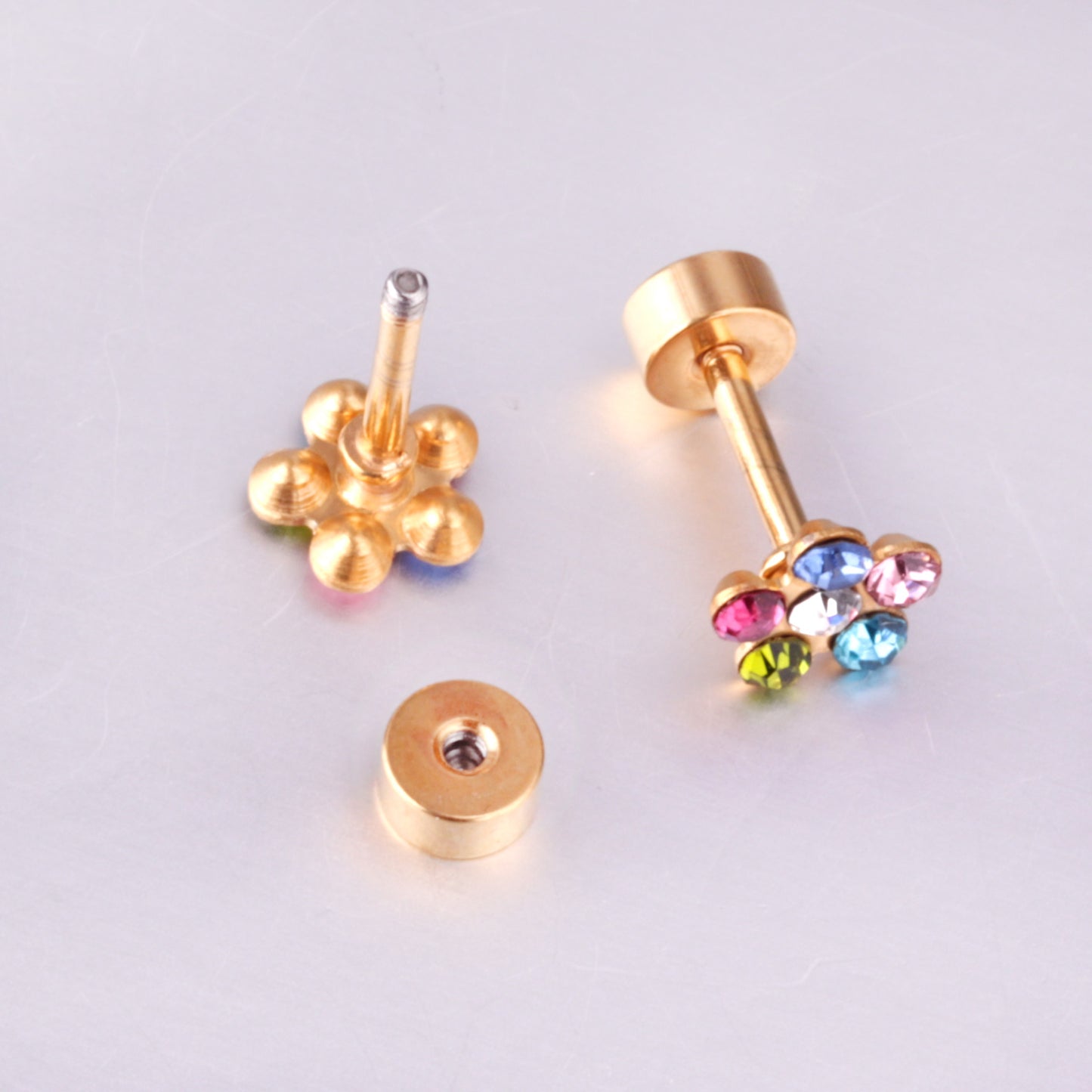 Colorful crystals studs