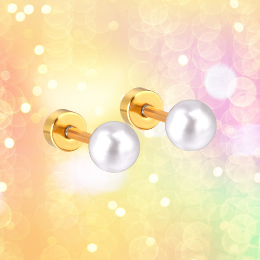 Faux Pearl studs